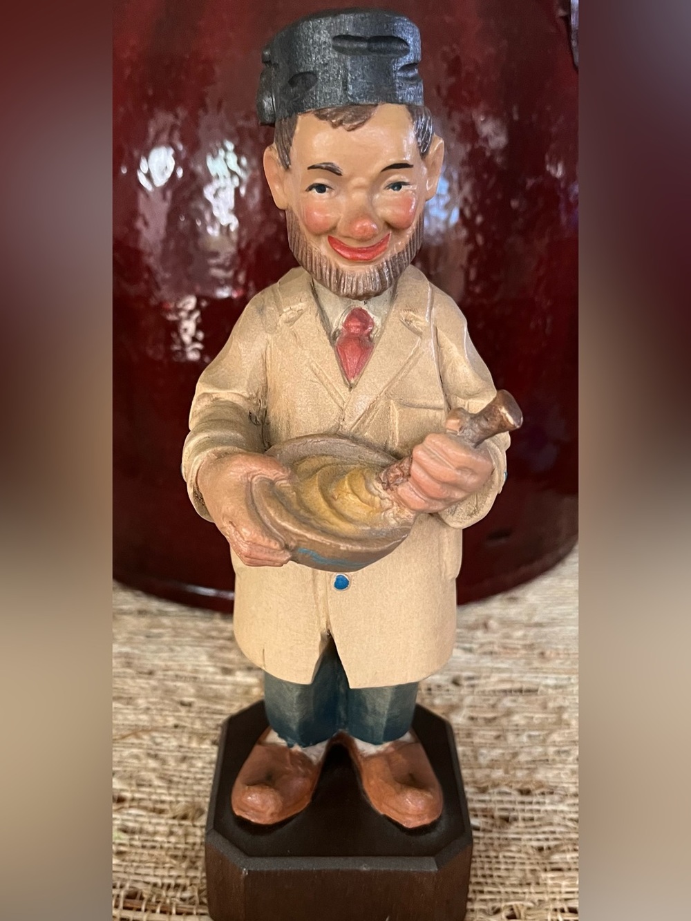 Vintage ANRI Handcarved Handpainted Pharmacist Figurine